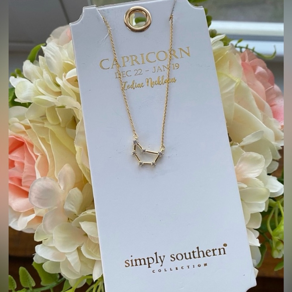 •NEW•Simply Southern Gold Tone Zodiac Sign Necklace- Capricorn ♑️